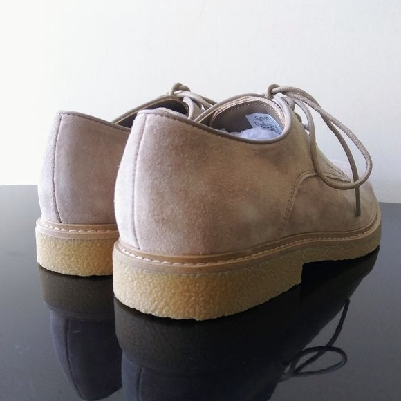 Calvin Klein Men\'s Wells Plain Toe Derby in Beautiful Leather Creamy Suede